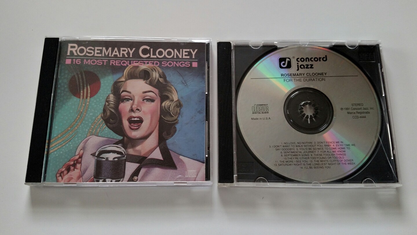 LOT of 2 CDs by Rosemary Clooney 16 Most Requested Songs For The