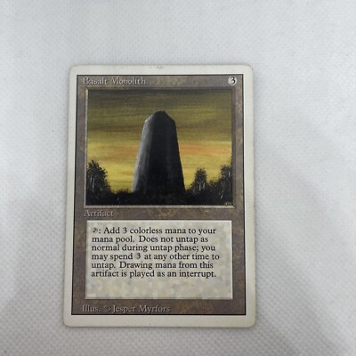 MTG 1x Basalt Monolith Revised Edition MP Regular FREE SHIPPING