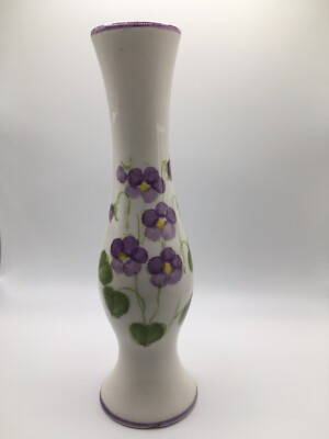FDTA Purple Flower Vase 1981 **Chips In Pics