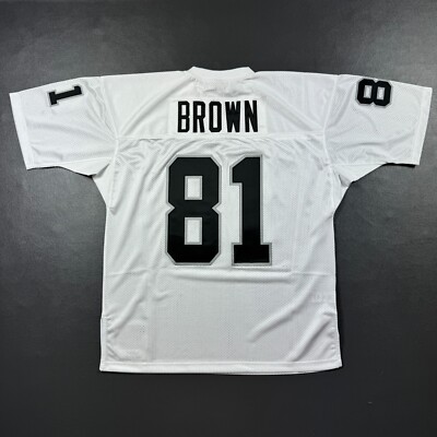 90s 公式 RAIDERS Tim Brown メンズ L サイズ MITCHELL & NESS BLOCKBUSTER TIM BROWN TEE