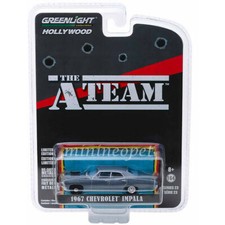 GREENLIGHT 44830 D THE A TEAM 1967 CHEVROLET IMPALA SEDAN 1/64 DIECAST BLUE