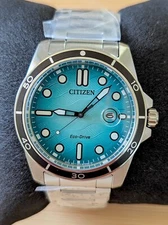 Citizen Turquoise Dial Date Indicator Men's Watch AW1816-89L