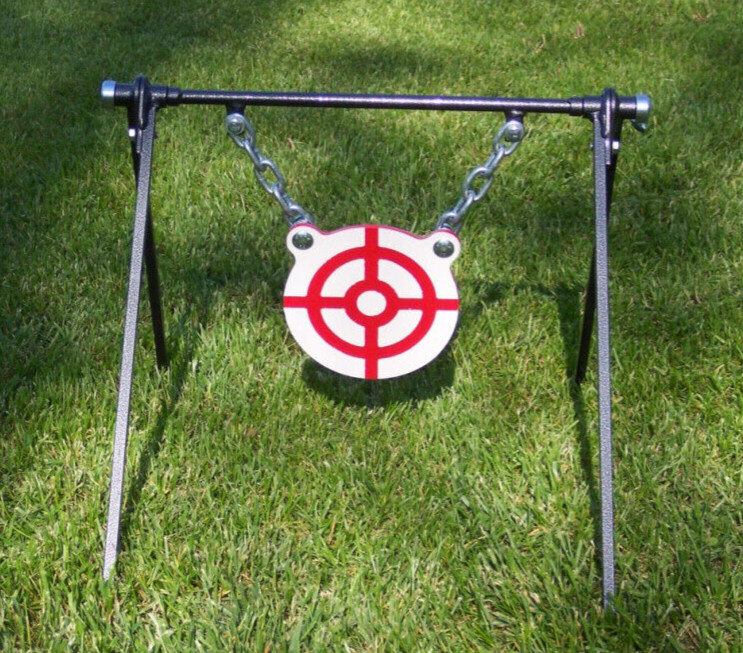 Shooting Stand With Chain Mounting Kit Portable AR500 Steel Gong Target Holder