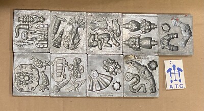 Large Variety Lot of Vintage ToyMax 1993 Metal Magic Maker Action Piece Molds