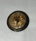 Antique Victorian Celluloid Couple & Women Pastoral Scene Compact France