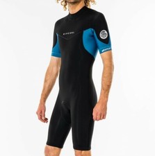 RIP CURL Men's 2/2 DAWN PATROL S/S BZ Spring Suit - Blue - Medium -NWT- LAST ONE