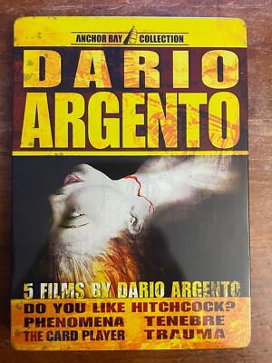 DARIO ARGENTO 5 film Steelbook OOP DVD Boxset, Phenomena, Tenebrae, Card Player