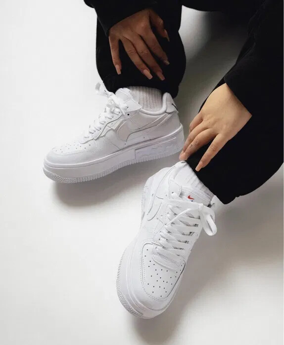 Size 8 - Nike Air Force 1 Fontanka Triple White W for sale online