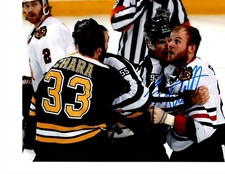 BRYAN BICKELL CHICAGO BLACKHAWKS SIGNED FIGHTING 8X10