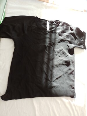 Damen Top River Island Größe 14 Kurzarm Schwarz 26327