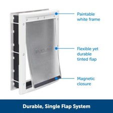 PetSafe Large Dog Pet Door Dual Flap Panel Door Mounted Lockable Panel