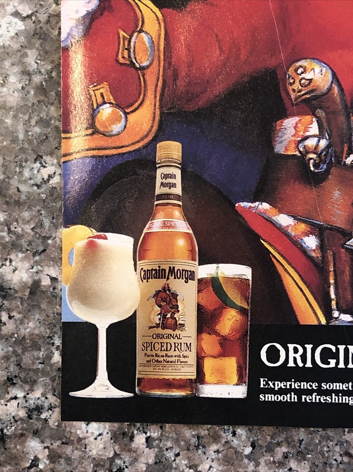1993 Captain Morgan Original Spiced Rum PRINT AD Delicious Different ...
