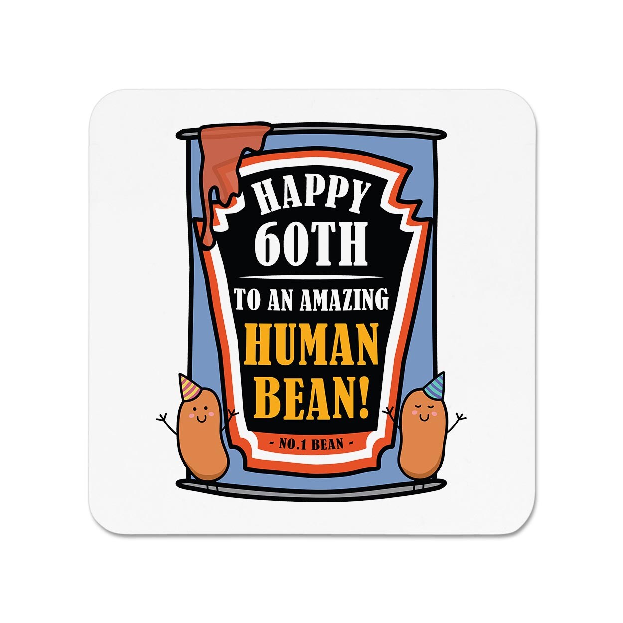 Happy 60th To An Amazing Human Bean Birthday Fridge Magnet Funny Friend Joke