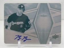 RYAN BRAUN 2008 UPPER DECK CYAN PRINTING PLATE AUTOGRAPH AUTO! #1/1!
