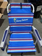 Tommy Bahama Beach Chair Lay Flat, Reclining, Adjustable, Multi-Color Outdoors