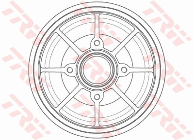 TRW DB4546MR Brake Drum for Citroen,DS,Peugeot