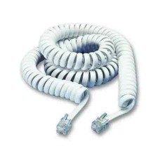BT Decor 2200 2500 2600 Replacement Curly Coiled Telephone Handset Cord White