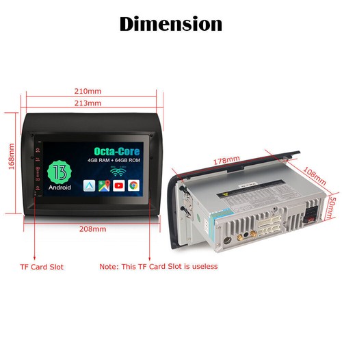 64GB Android 13 DAB+ Autoradio per Citroen Jumper Peugeot Boxer Fiat Ducato DAB+ - Foto 21 di 23