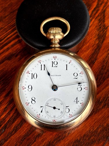 1908 Waltham 18S 17J Bartlett Grade Wadsworth Gold-Fill Case Serviced Runs Well