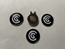  3 Cleveland Golf 1" Coin Style Golf Markers W/ Bonus Hat Clip - A Great Deal 
