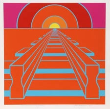 Roy Ahlgren, Great American Perspective, Screenprint, Signed and numbered in pen