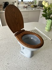 Ideal Standard Toilet, Miniature, Salesman's Sample Display Curious Dolls