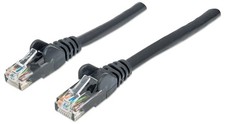 Image of Intellinet Network Patch Cable, Cat6, 2m, Black, CCA, U/UTP, PVC, RJ45, Gold Pla