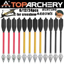 6/12PCS 6,7" Bulloni da Tiro Caccia Frecce in Alluminio con Punte Frecce a Vite in Acciaio