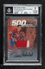 2001-02 ITG Ultimate Memorabilia 2nd Edition 7/25 Frank Mahovlich BGS 7 Auto 2t7