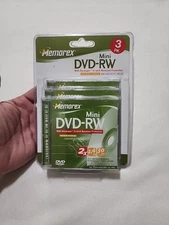 MEMOREX MINI DVD-RW 3 Pack 1.4GB 30 min. DVD Camcorder or PC NEW