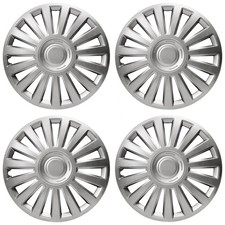 4 x Wheel Trims Lux Hub Caps 15" fits Fiat Punto Doblo Multipla Panda Stilo 500