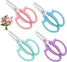 4PCS Flower Scissors, Stainless Steel Floral Scissors, Garden Pruning Shears wit