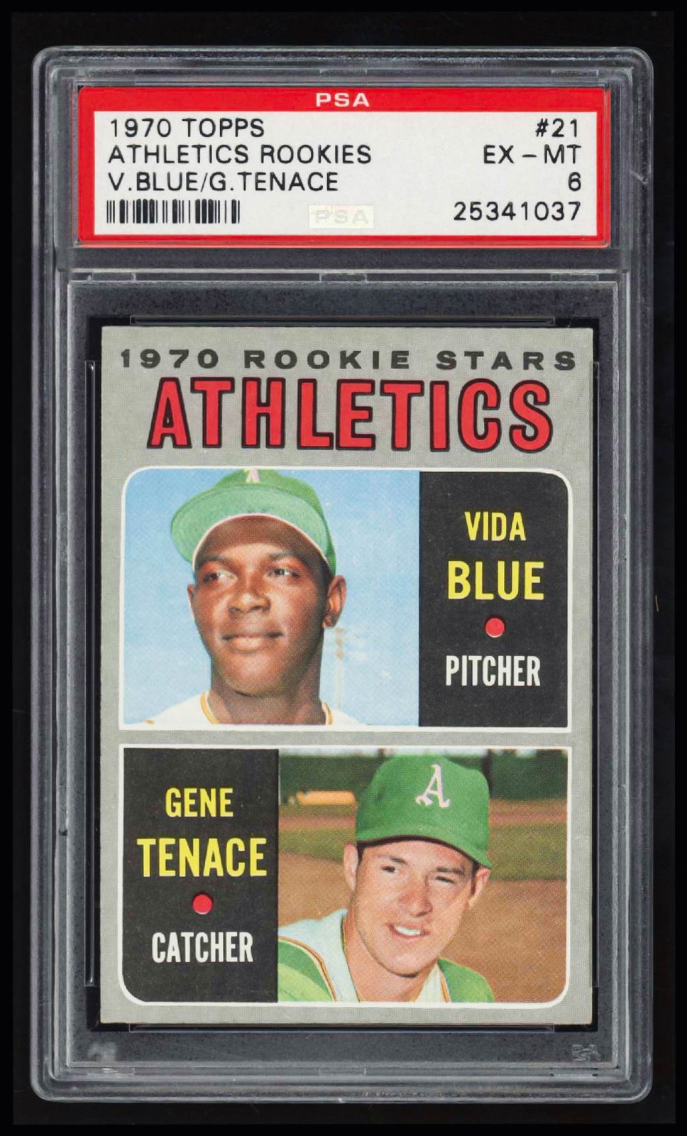 1970 Topps Vida Blue Rookie PSA 6 Nice Centering! Gene Tenace Athletics Stars 21