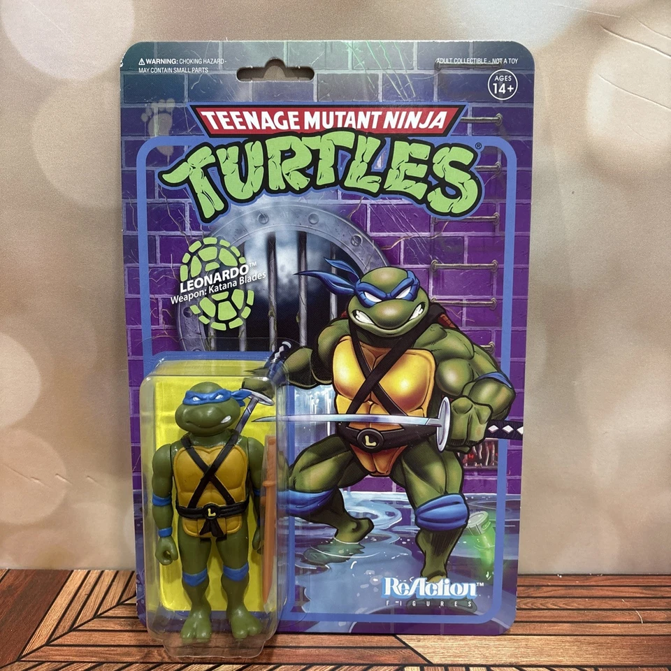 Juego de figuras Super7 ReAction Teenage Mutant Ninja Turtles 3,75" ¡TODAS 4 NUEVAS! Foto 2 de 4