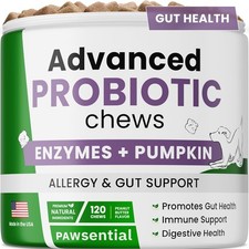 Dog Probiotic Chews for Digestive  Gut Health - Advanced Formula wit