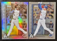 FREDDIE FREEMAN 2025 Topps Chrome SEPIA REFRACTOR #23 & Base