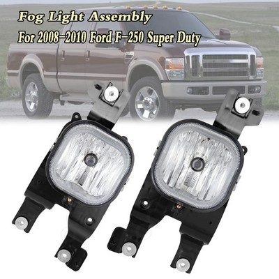 Fog Light Set For 2008-2010 Ford F-250 Super Duty Front Halogen w/ Bulb CAPA 2Pc
