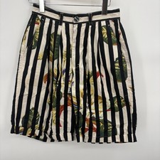 Vtg Calvin Klein Floral Shorts Womens 26  8  In Stripped High Rise 90  s Boho 1H
