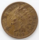 XF Improper Alloy Mix "Woody" 1909 Indian Head Cent