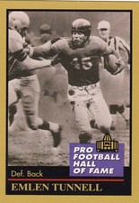Emlen Tunnell New York Giants HOF Enor 141 Football Card 1991 Iowa