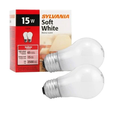 Sylvania Soft White Incandescent A15 Bulb, Medium Base | 15 Watts/120 Volts |...