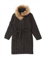 BEST COMPANY Womens Padded Coat UK 10 Small Black Polyester ZB01