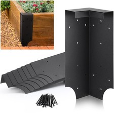8 Set Raised Garden Bed Corner Brackets with 128 Screws, Fit Lumber up to 2 I...