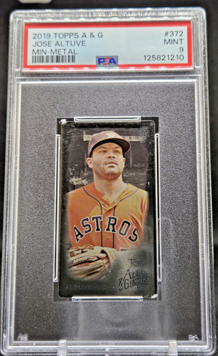 2019 Topps Allen & Ginter #372 Mini-Metal #2/3 Jose Altuve PSA Mint 9 (JBC2846)