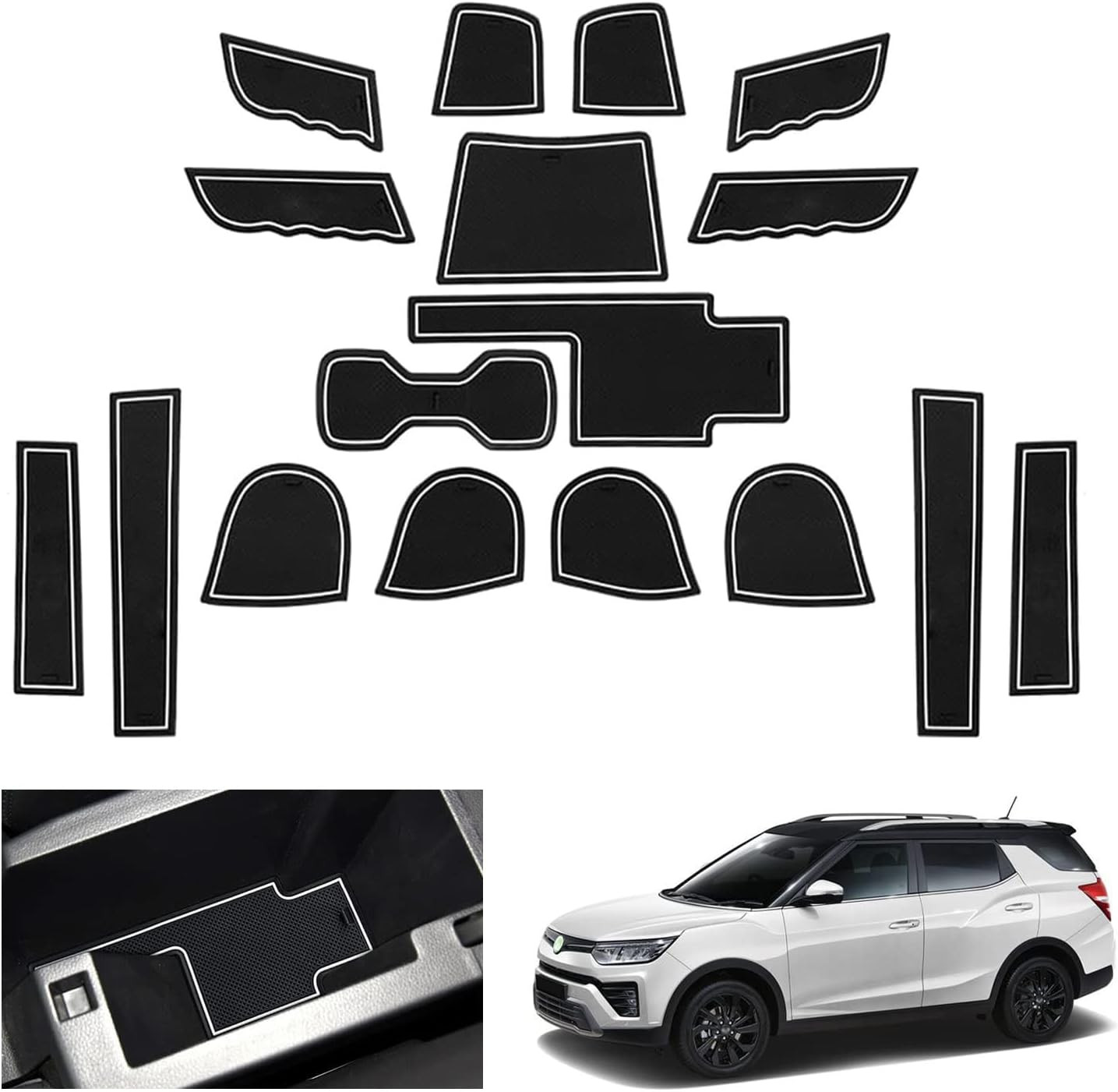 Accessori Ssangyong Tivoli 2024: Tappetini Gomma Interni Silenziosi