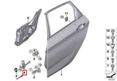 BMW 2 Active Tourer F45 Türbremse hinten rechts 51227404900 7404900 NEU
