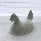 Vintage Indiana Glass White Milk Glass Hen on Nest TOP/LID ONLY EUC
