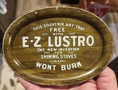 Vintage  E-Z Lustro  Tip Tray  The New Invention for Shining Stoves  Chicago