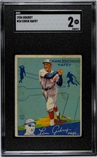 1934 GOUDEY  CHICK HAFEY  #34  SGC 2