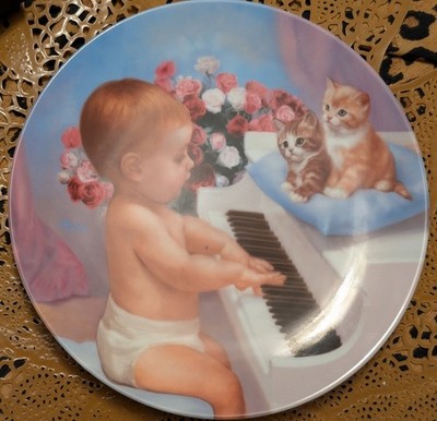 Artaffects 1990 THREE PART HARMONY #1152A Collector Plate Baby Kittens